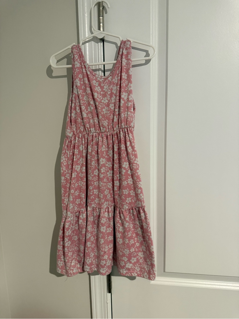 Girls Pink Floral Tiered Sundress 4T